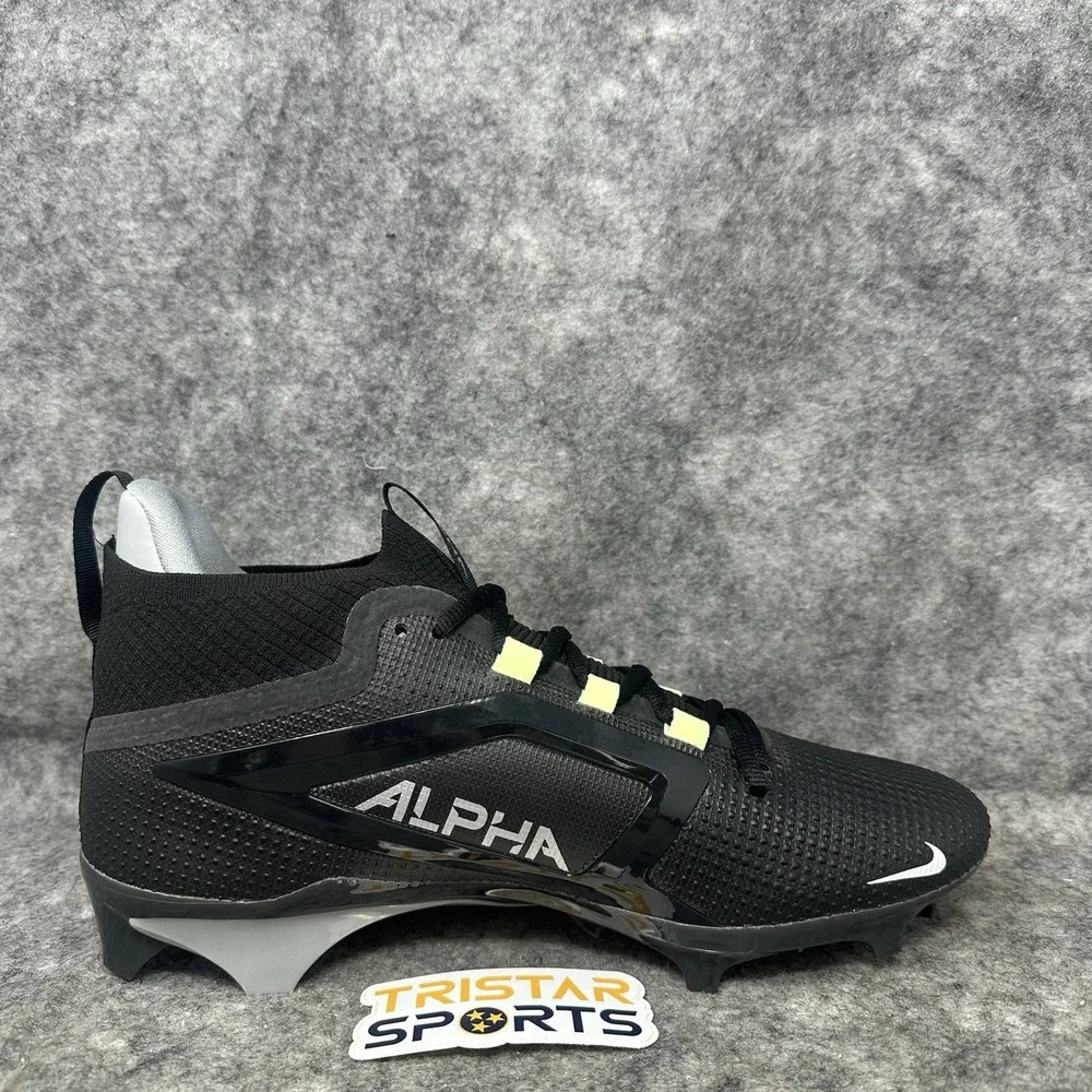 Nike Alpha Menace 4 Elite Football Cleats Mens Size 11.5 Black White FD7036-001